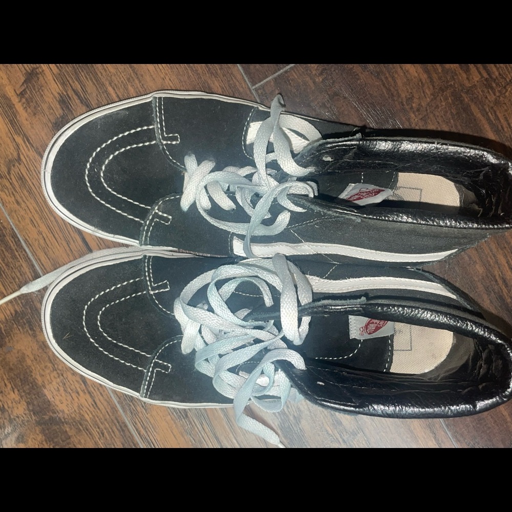 Black & white high top vans